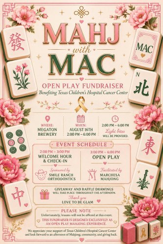 Mahjong with Mothers Against Cancer at Megaton Brewery